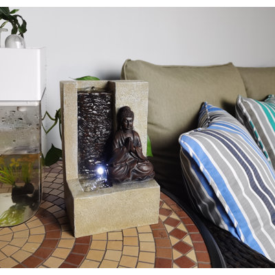 Resin Indoor Buddha Fountain with Light