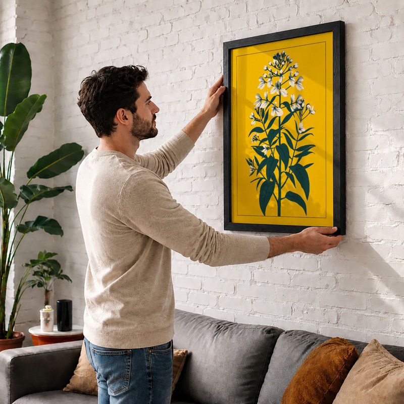 Study Botanical - Framed Print, A2 - 59.4 x 42.0 cm, Oak