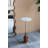 Round Side Table with Marble Top & Wooden Base - 9.5"Dia. - White/Gold/Brown