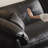 Black Genuine Leather Modular Sofa