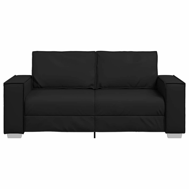 Canapé vidaXL 70,87 po en similicuir noir, H 33,1 po x l 70,9 po x P 30,7 po