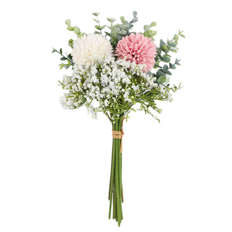 Fleurs artificielles pour la décoration, fleurs simulées 12 pièces bouquet de mariage artificiel hortensia rose décoration de la maison accessoires de fleurs simulées