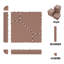 Carreau de terrasse emboîtable en plastique à texture géométrique L 12 po x l 12 po pour piscine, douche et balcon (ensemble de 44)-124451924