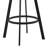 Annettia Modern Swivel Metal Counter or Bar Height Bar Stool in Gray Faux Leather Seat-429977681-429977680
