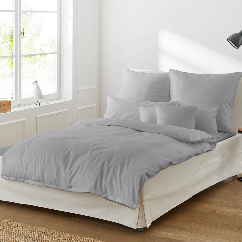 Aspen Duvet Cover Set, 155 x 220cm Duvet Cover + 1 Pillowcase , Grey