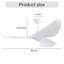 96CM Modern White Ceiling Fan with Remote Control