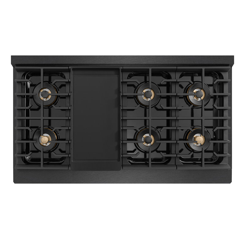 ZLINE 48 in. Paramount Dual Fuel Range with 8 Burner DuoPro Cooktop in Black Satin Stainless Steel, Black Satin