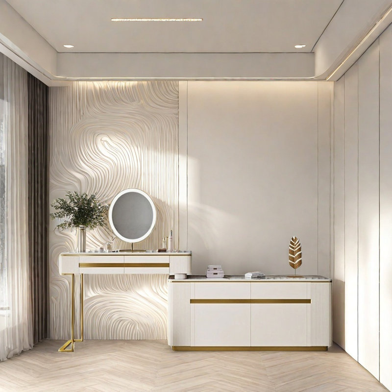 Modern Light Luxury Retractable Dresser Table