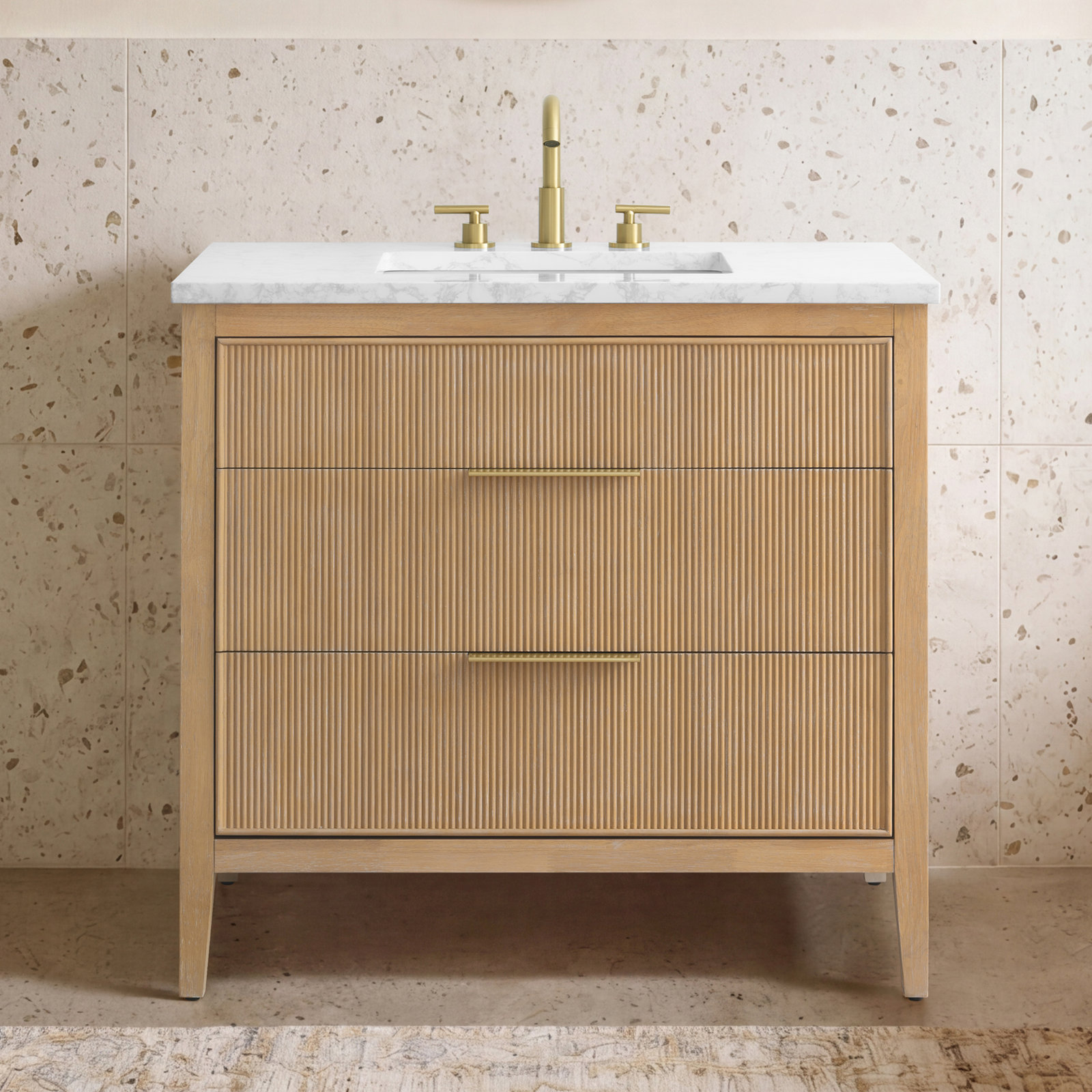 Bilroy 36" Oak Single Bathroom Vanity, Classic Oak