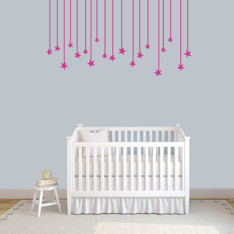 Etheridge Abstract Wall Decal, Hot Pink