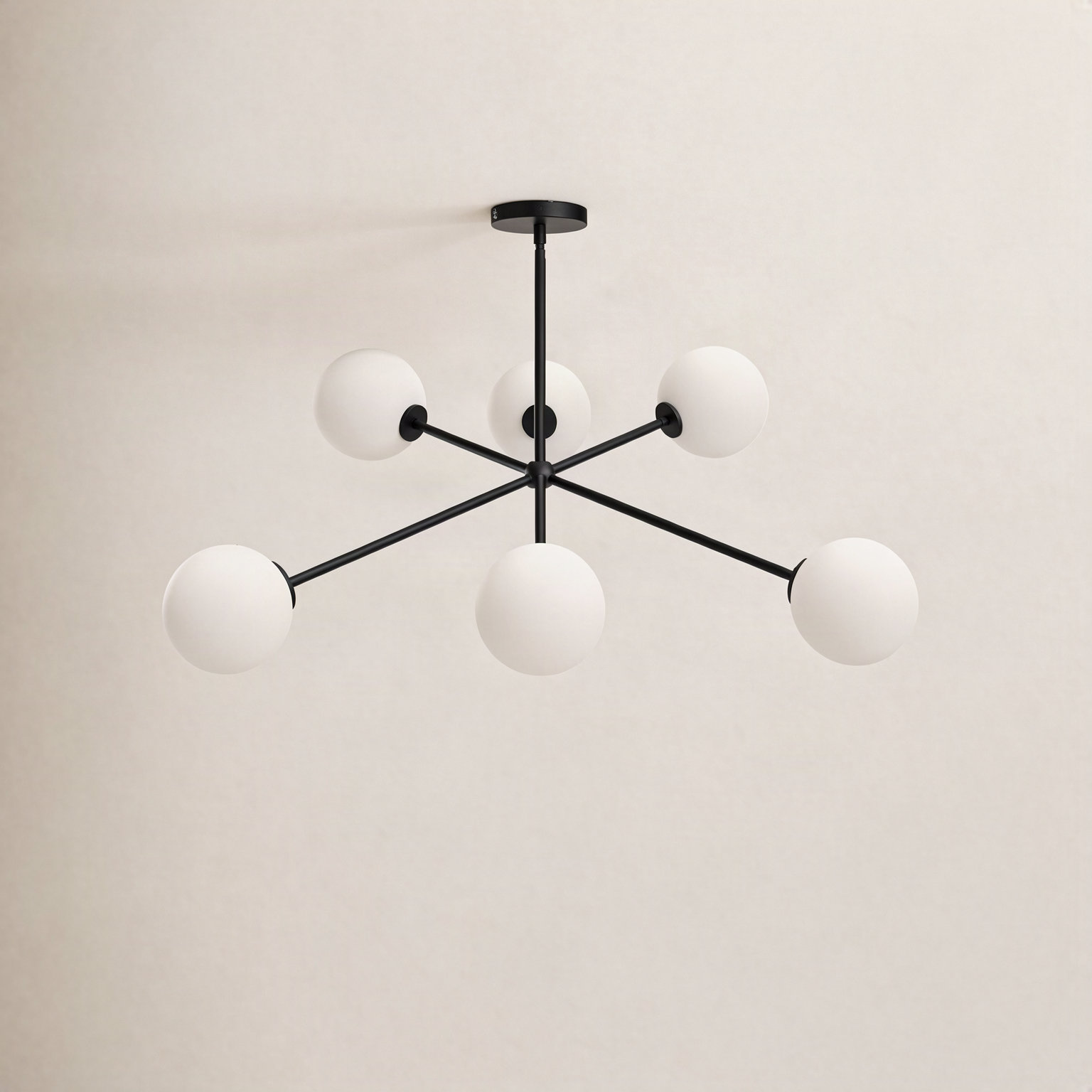 Luanda 6-Light Chandelier, Matte Black