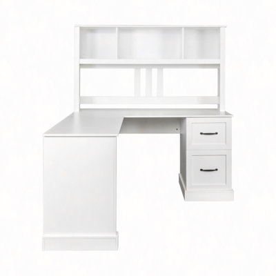 Bureau d'ordinateur à domicile avec huche