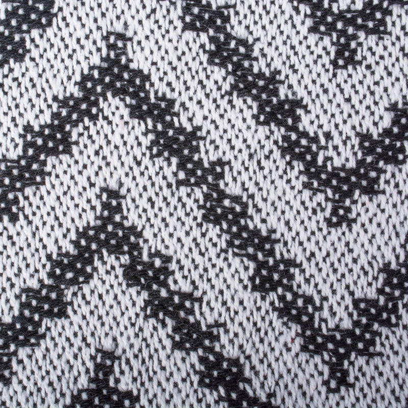  Jeté en coton à chevrons, Noir