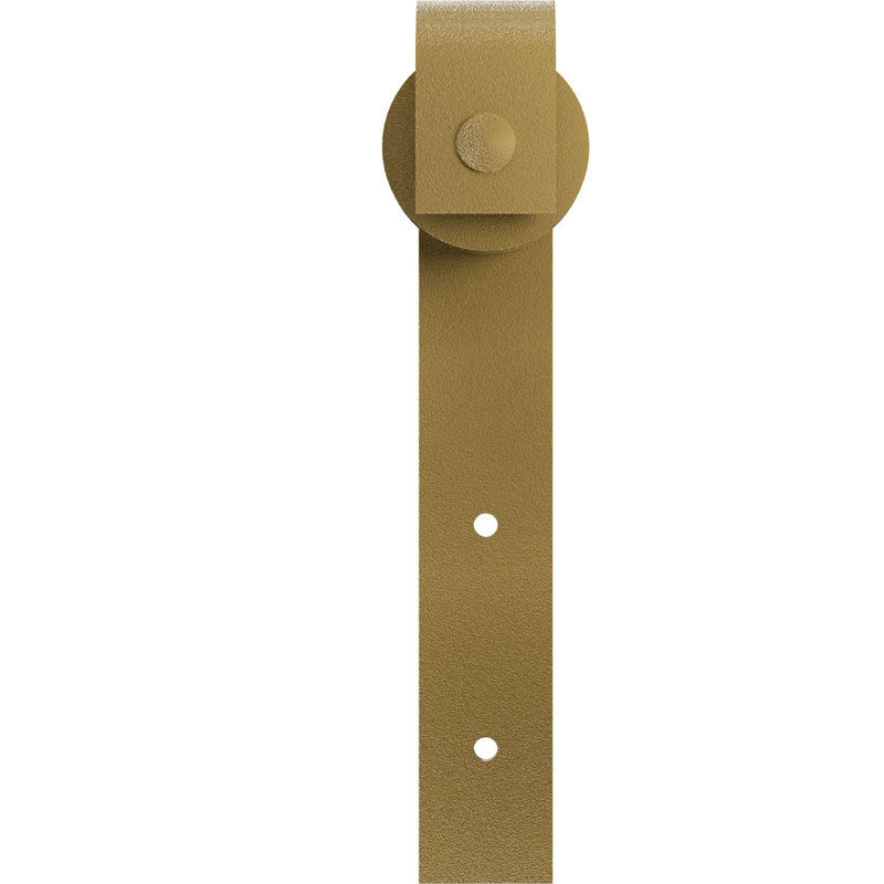 Ensemble de quincaillerie de porte de grange simple standard Premium J-Strap Roller Hanger, Or Jacob