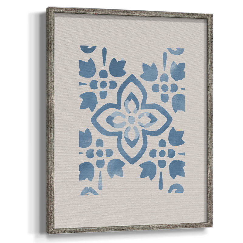 Monochrome Terra Mesa Tile I Framed Print - Solid Wood, 21" H x 17" W