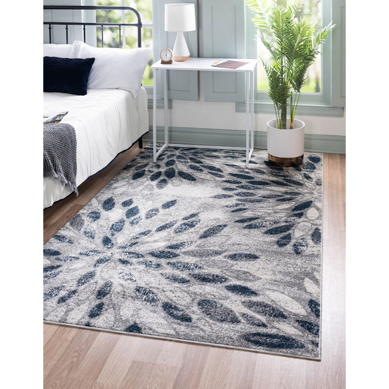 Tapis contemporain Azai couleur marbre, Rectangle 4 pi x 6 pi