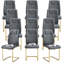 Chaises de salle à manger rembourrées en similicuir avec repose-pieds Modern (ensemble de 12)-1364962806-1364962763