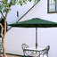 Parasol de marché extérieur 9 pi avec bouton inclinable, manivelle et 8 nervures robustes pour le jardin-111023790