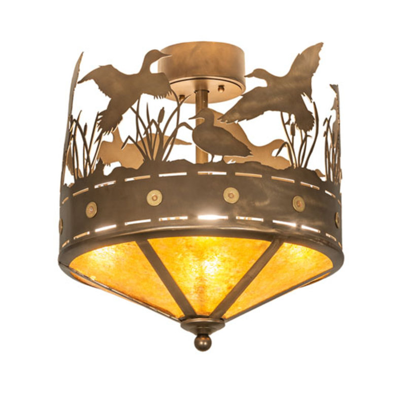 Ducks In Flight 4 - Light Semi Flush Mount