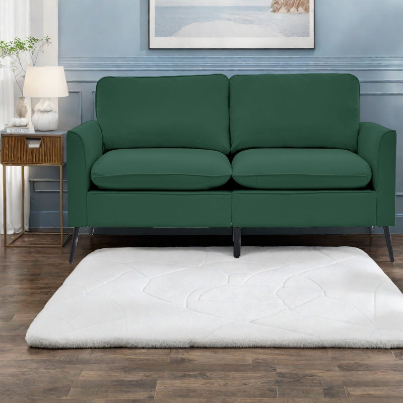 Causeuse moderne compacte en similicuir confortable pour la maison