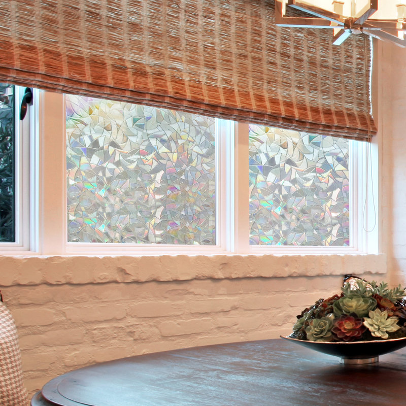 35.4 In. X 78.7 In. Window Film 3D Static Decoration Self Adhesive For UV Blocking Heat Control Privacy Glass Stickers