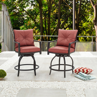 Briella Patio Bar Stool with Cushion 2-Pack