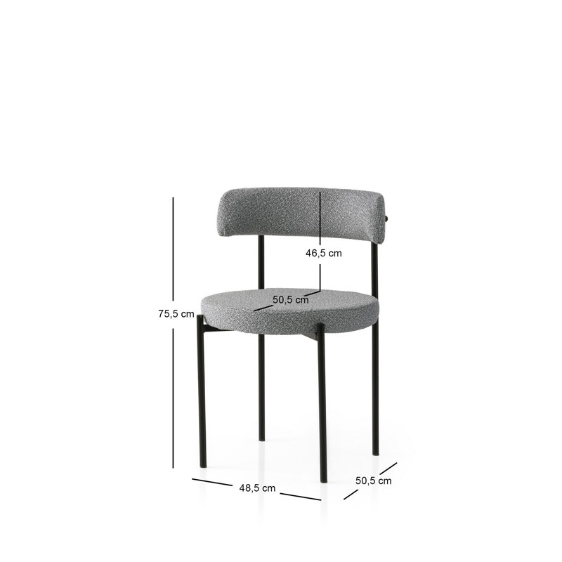 Ensemble de chaises (2 pièces), Gris