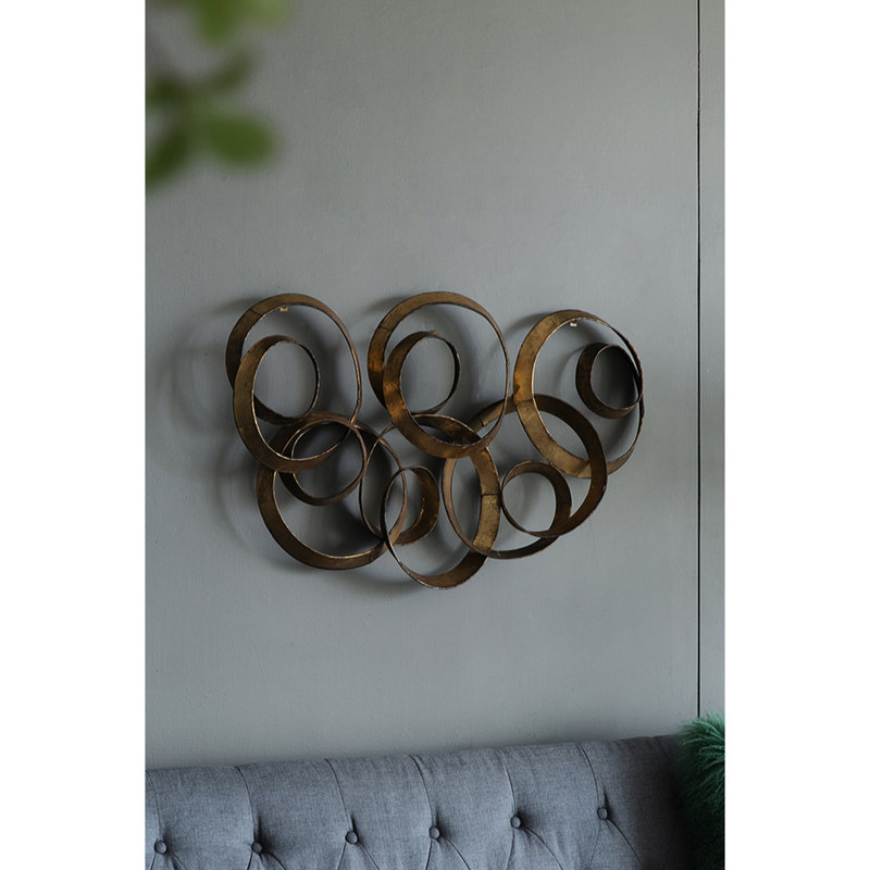 38.5x22x4.2" Gold Leaf Wall Accessory Piece, Living Room Bedroom Office Decoration, Solid Metal Construction, Effortless Installation, Iron Product Decor Adornment, Easy To Mount, Made