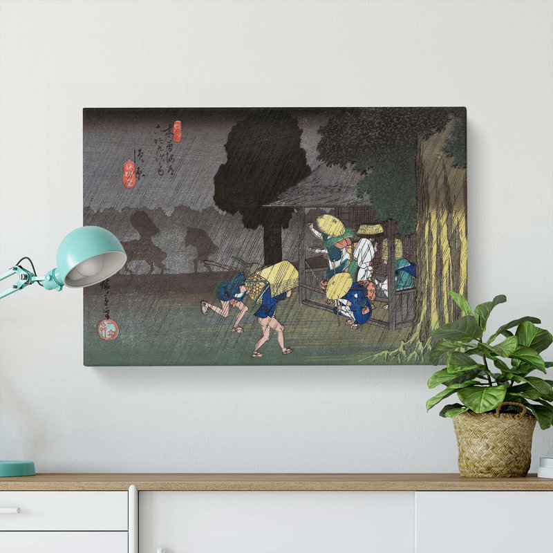 Rain In Suhara by Utagawa Hiroshige - Wrapped Canvas, 35cm H x 50cm W x 3cm D