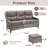  3-Piece Patio Furniture Sofa Set With Ottomans, 6-Inch Ultra-Plush Cushions & Water-Resistant Olefin Fabric-118850198