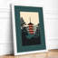 Pagoda Among the Trees Japandi - Framed Print-2065113057-2065113062