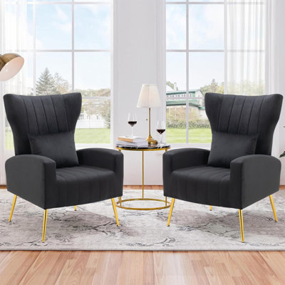Upholstered Velvet Armchair