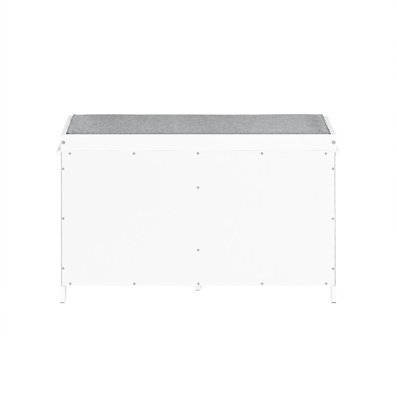 Kari Polyester Upholstered Storage Bench, Brown