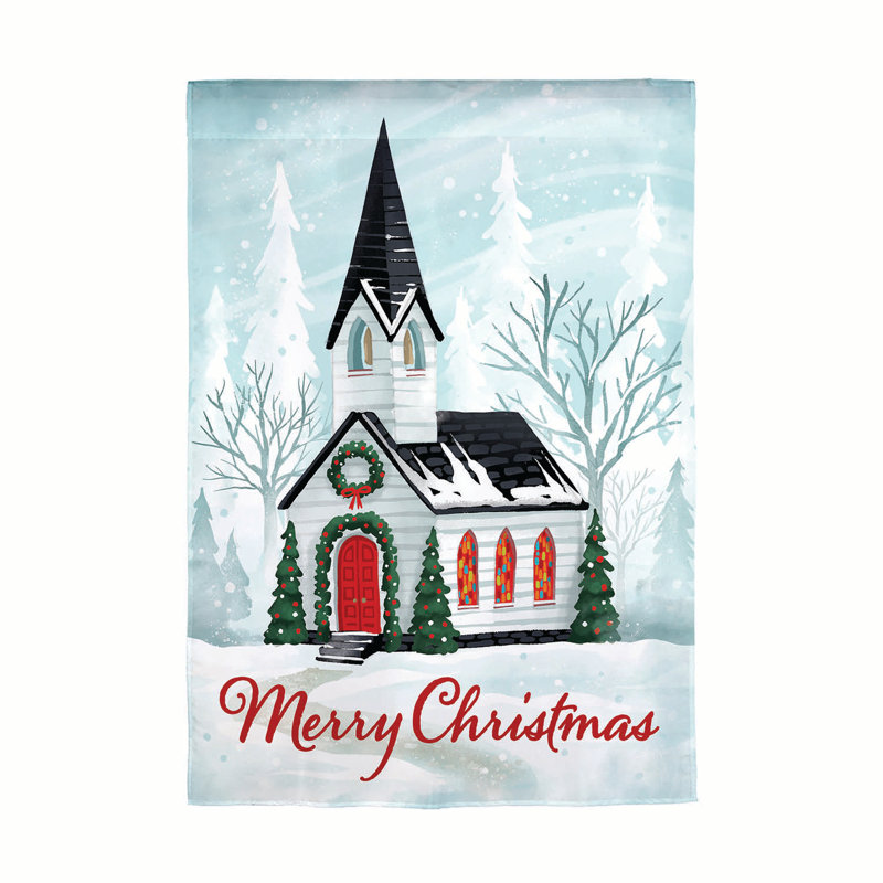 Drapeau de jardin Winter Church