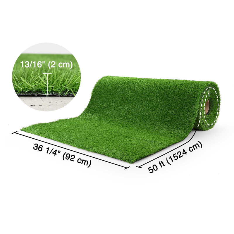 Tapis synthétique pour gazon synthétique Yescom, H 0,8 po x l 36,2 po x P 600 po, 0.8"