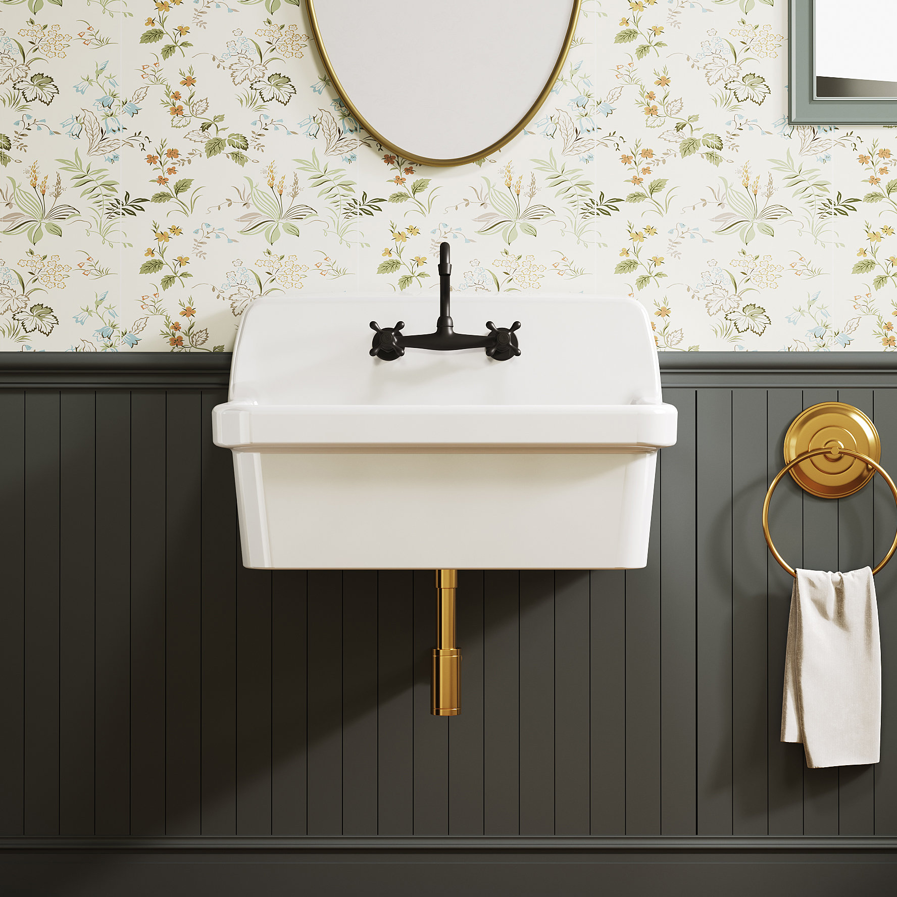 Picture of Ellai White Ceramic Utility Sink 30