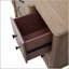 Commode compacte à devanture compacte avec tiroirs spacieux et placages en bois de mindi durables, parfaite pour les chambres à coucher modernes.