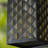 11"H Black Solar Powered Hanging Lantern with LED Light