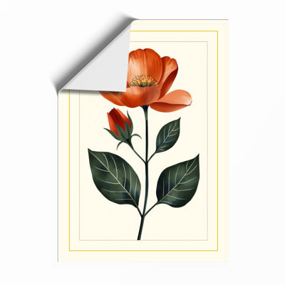 Red Blossom Study Botanical - Print