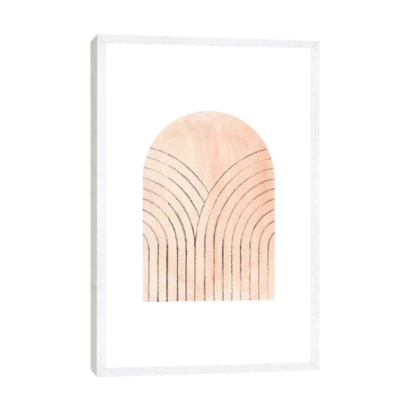 Pastel Tone Arches 1 Piece Painting on Canvas, 101.6cm H x 66.04cm W x 3.81cm D, White Framed