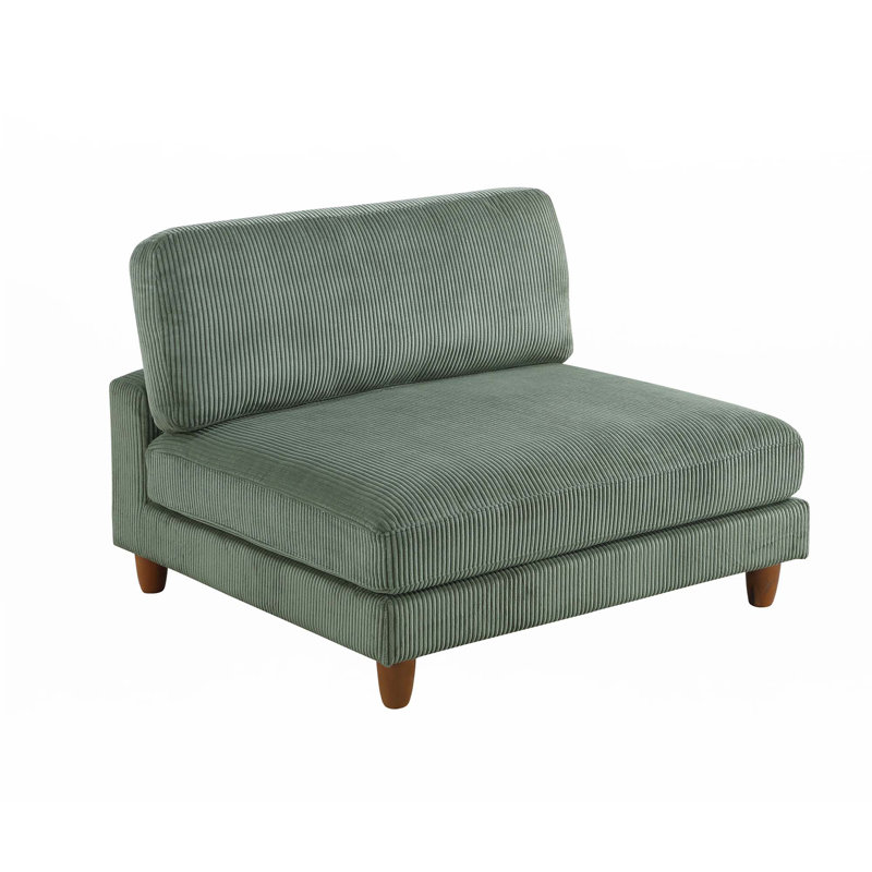Ensemble modulaire 6 pièces, Velours côtelé couleur sauge