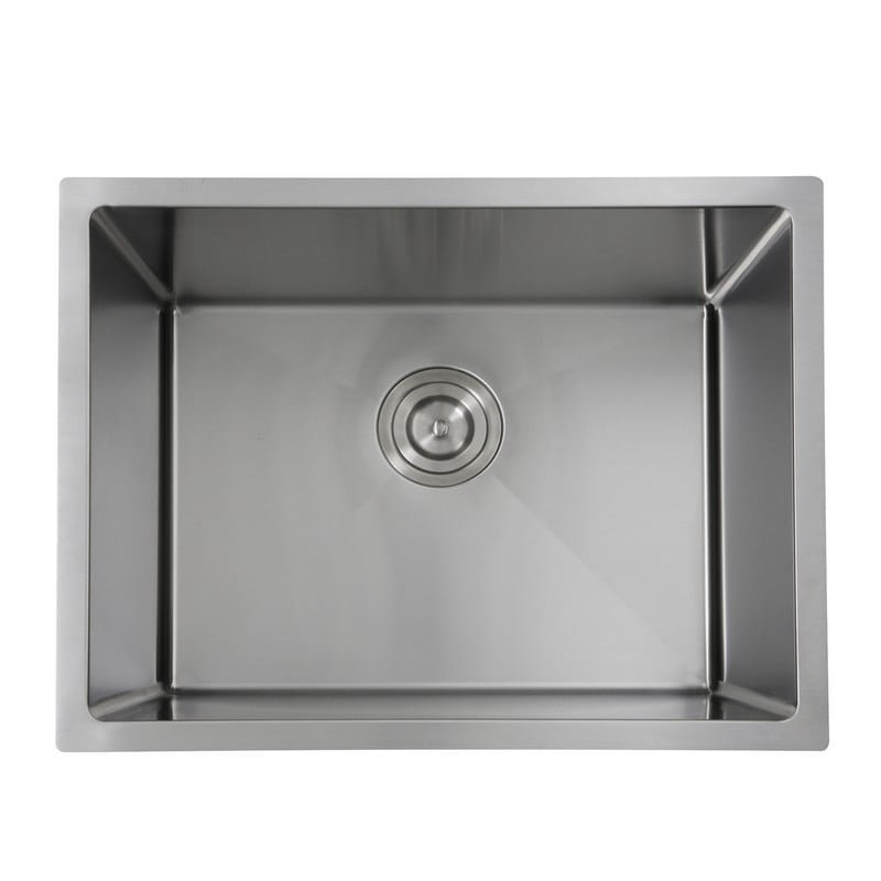 Évier de cuisine en acier inoxydable calibre 18 fait à la main à cuve simple 23 po x 18 po Undermount R10
