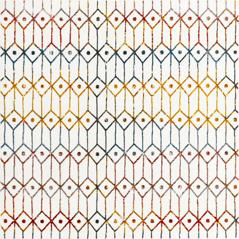 Eshin Abstract Indoor Rug, Square 7'