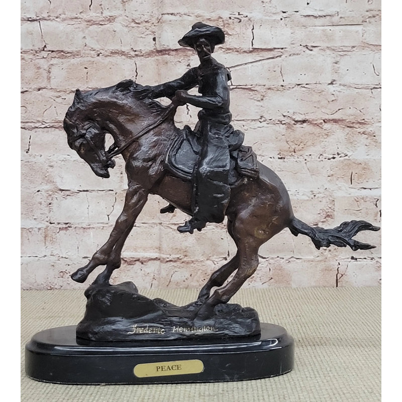 Sculpture toulon Frederic Remington Western Cowboy