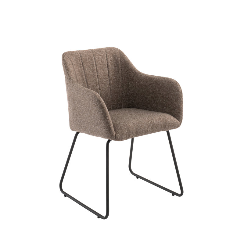 Tulia 154.9cm H Polyester Blend Upholstered Armchair in Grey, Charcoal