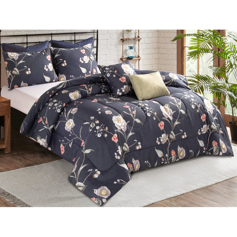 Ensemble d'édredon réversible en microfibre 5 pièces, Grand