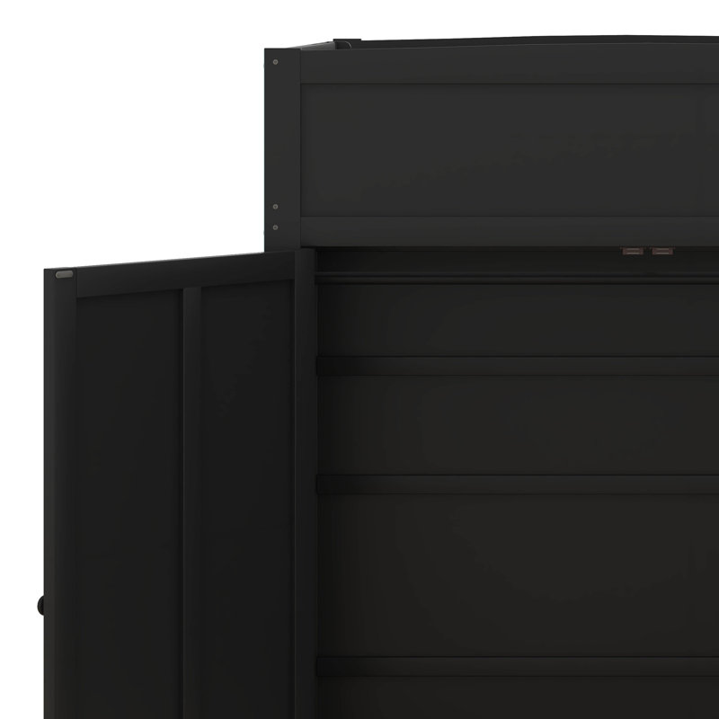 Full Size Gaming Loft Bed With Desk, Wood Loft Bed With RGB Light, High Loft Bed Frame, 2 Drawers, Wardrobe, Hanging Rods