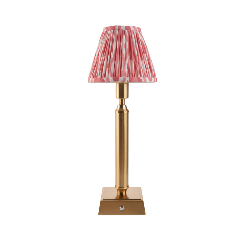 Trobridge Rechargeable Metal Table Lamp, Coral Pink
