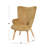 Napster Fuzzy Plush Upholstery Wingback Arm Chair with Solid Wood Legs-898315217