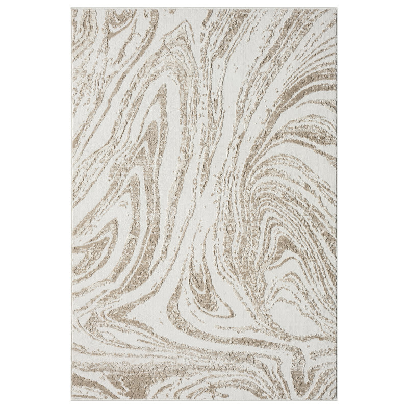 Marcienne Machine Woven Abstract Area Rug , Rectangle 5'3" x 7'9"